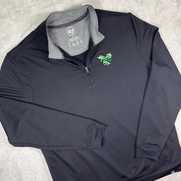 ‘47 Brand Other - '47 Men's Quarter Zip Pullover Size L Black Stretch Athletic Top NWT Hornet Logo